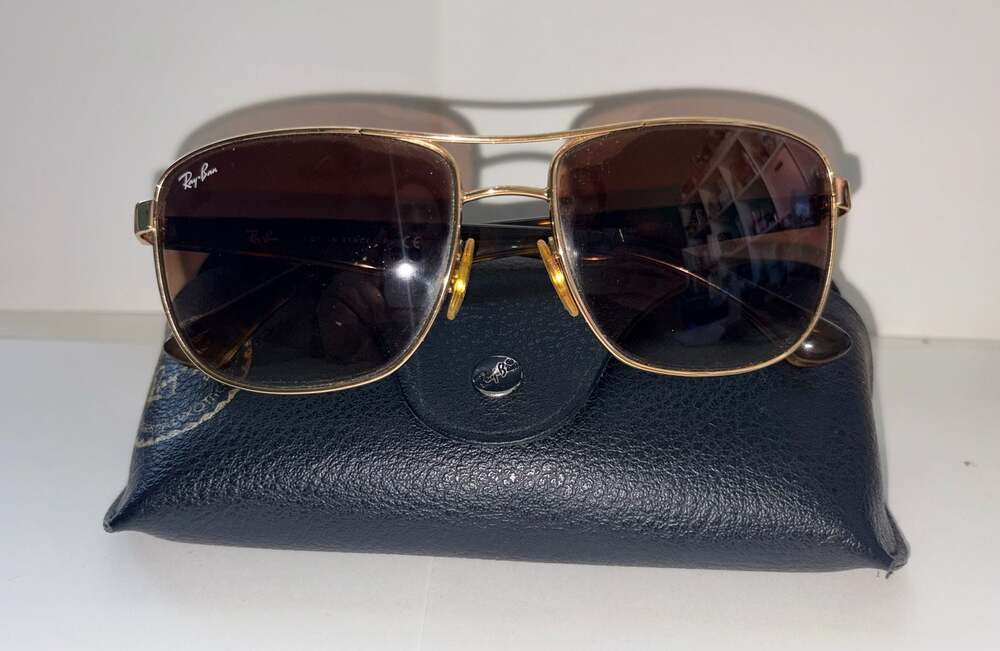 Ray Ban RB3522 Sunglasses in Arista Gold and Brown Gradient (57-17) - RB3522